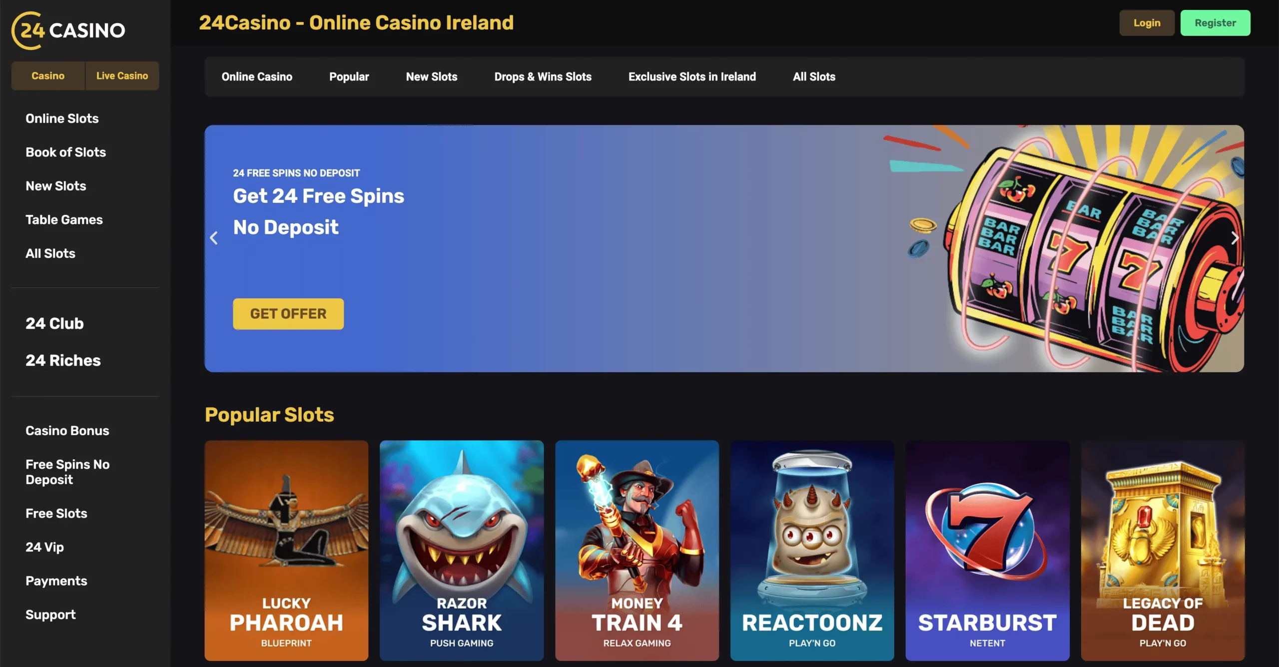 24Casino - Best Live Casino with Live Dealer Games