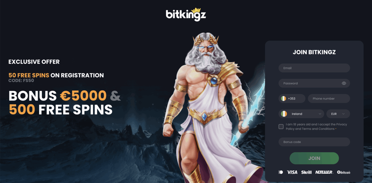 Bitkingz No Deposit Bonus 1 Bitkingz casino offer 50 Free Spins No Deposit for Irish Casino Players. Bitkingz No Deposit Bonus